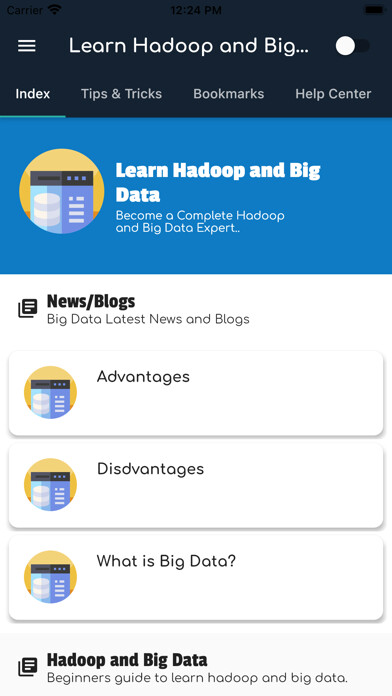 Emulate iPhone app Learn Hadoop & Big Data [Pro] using MyAndroid